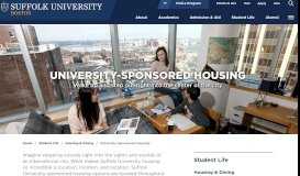 
							         University-Sponsored Housing – Suffolk University								  
							    