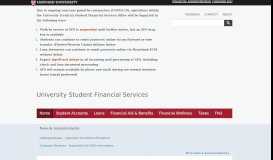 
							         University Student Financial Services								  
							    