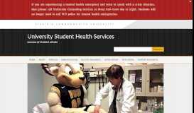 
							         University Student Health Services - Division of Student Affairs								  
							    