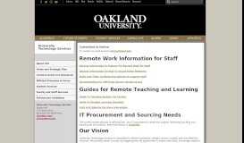 
							         University Technology Services - Oakland University								  
							    