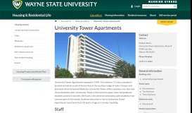 
							         University Towers Apartments - Housing & Residential Life - Wayne ...								  
							    