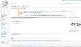 
							         University UNIACC - Wikipedia								  
							    