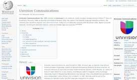 
							         Univision Communications - Wikipedia								  
							    
