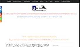 
							         UNIZIK POST UTME Form 2019/2020 Is Out Online, Unizik.edu.ng ...								  
							    