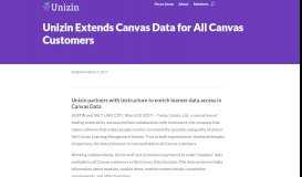 
							         Unizin Extends Canvas Data for All Canvas Customers - Unizin								  
							    