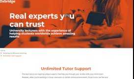 
							         Unlimited Tutor Support - Oxbridge Home Learning								  
							    