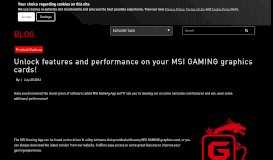 
							         Unlock features and performance on your MSI GAMING graphics cards!								  
							    