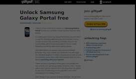 
							         Unlock Samsung Galaxy Portal Free | giffgaff unlockapedia								  
							    