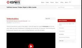 
							         Unlockables - Telltale Games' Poker Night 2 Wiki Guide - IGN								  
							    
