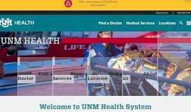 
							         UNM Health System | The University of New Mexico								  
							    