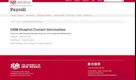
							         UNM Hospital Contact Information :: Payroll | The University of New ...								  
							    