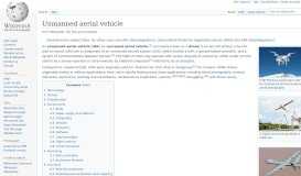 
							         Unmanned aerial vehicle - Wikipedia								  
							    