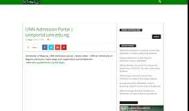 
							         UNN Admission Portal | unnportal.unn.edu.ng - Schoolinfong.com								  
							    