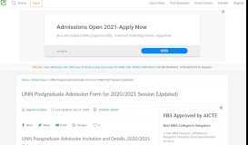 
							         UNN Postgraduate Admission Form for 2019/2020 Session								  
							    