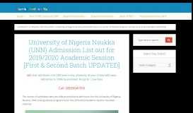 
							         UNN Primary Admission List is out for 2018/2019 Session								  
							    