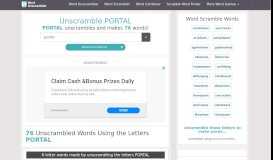 
							         Unscramble the word, portal - Word Unscrambler								  
							    