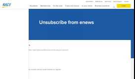 
							         Unsubscribe From RACV's eNews Or Change Your Details								  
							    