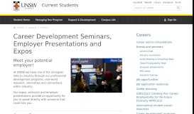 
							         UNSW Career Expos, Development Seminars and Employer ...								  
							    