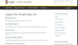
							         UNSW Logins for Single Sign On to Moodle and myUNSW | UNSW ...								  
							    