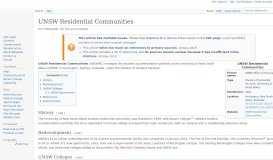 
							         UNSW Residential Communities - Wikipedia								  
							    