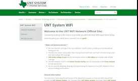 
							         UNT System Wifi | UNT SYSTEM								  
							    