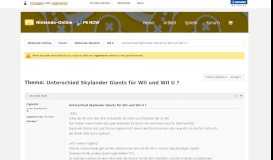 
							         Unterschied Skylander Giants für WII und WII U ? - Nintendo-Online.de								  
							    