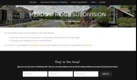 
							         Untitled - Meadow Ridge Subdivision								  
							    