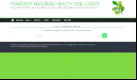 
							         Untitled - POMEROY NATURAL HEALTH SOLUTIONS								  
							    