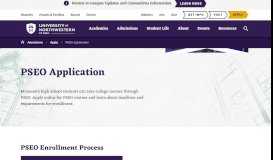 
							         UNW | PSEO Application - University of Northwestern								  
							    