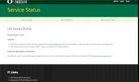 
							         UO Service Portal | Service Status								  
							    