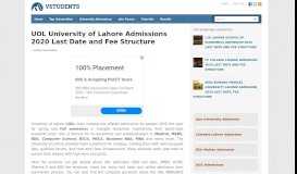 
							         UOL University of Lahore Admissions 2019 Last Date and Fee Structure								  
							    