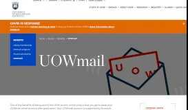 
							         UOWmail - University of Wollongong – UOW								  
							    
