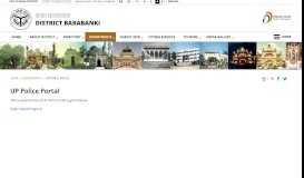 
							         UP Police Portal | District Barabanki, Government of Uttar Pradesh | India								  
							    
