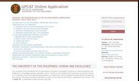 
							         UPCAT Online Application - University of the Philippines								  
							    