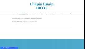 
							         Upcoming Events - Chapin Husky JROTC								  
							    