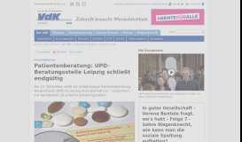 
							         UPD-Beratungsstelle Leipzig schließt | Sozialverband VdK Sachsen e.V.								  
							    