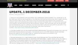 
							         Update, 1 December 2018 – AGCRA								  
							    