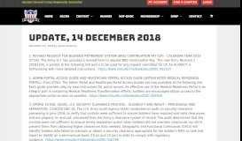 
							         Update, 14 December 2018 – AGCRA								  
							    