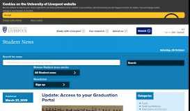
							         Update: Access to your Graduation Portal - University of Liverpool ...								  
							    