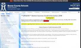 
							         UPDATE*** District Summer Credit Information 2019 - Boone County ...								  
							    