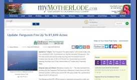 
							         Update: Ferguson Fire Up To 81,699 Acres | myMotherLode.com								  
							    