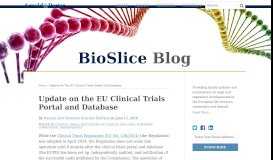 
							         Update on the EU Clinical Trials Portal and Database | BioSlice Blog								  
							    