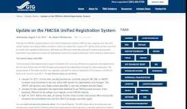 
							         Update on the FMCSA Unified Registration System - GTG Technology ...								  
							    
