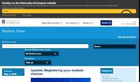 
							         Update: Registering your module choices - University of Liverpool ...								  
							    