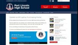 
							         Update to HP Laptop Purchasing Portal - Port Lincoln High School								  
							    