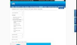 
							         Update Your Contact Details Online - Banking Services ... - Citibank IPB								  
							    