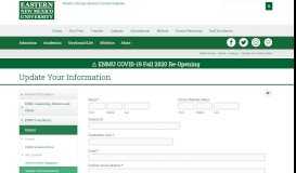 
							         Update Your Information - Eastern New Mexico University								  
							    