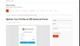 
							         Update Your Profile at IIEE National Portal | iiee-crcsa								  
							    