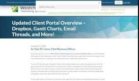 
							         Updated Client Portal Overview – Dropbox, Gantt Charts, Email ...								  
							    