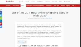 
							         {Updated} List of Top 10 Online Best Shopping Sites in India 2019								  
							    